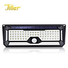 Перекрестная граница для 86/136LED человека реагирующая на движение настенный светильник Открытый сад двора Солнечный настенный светильник