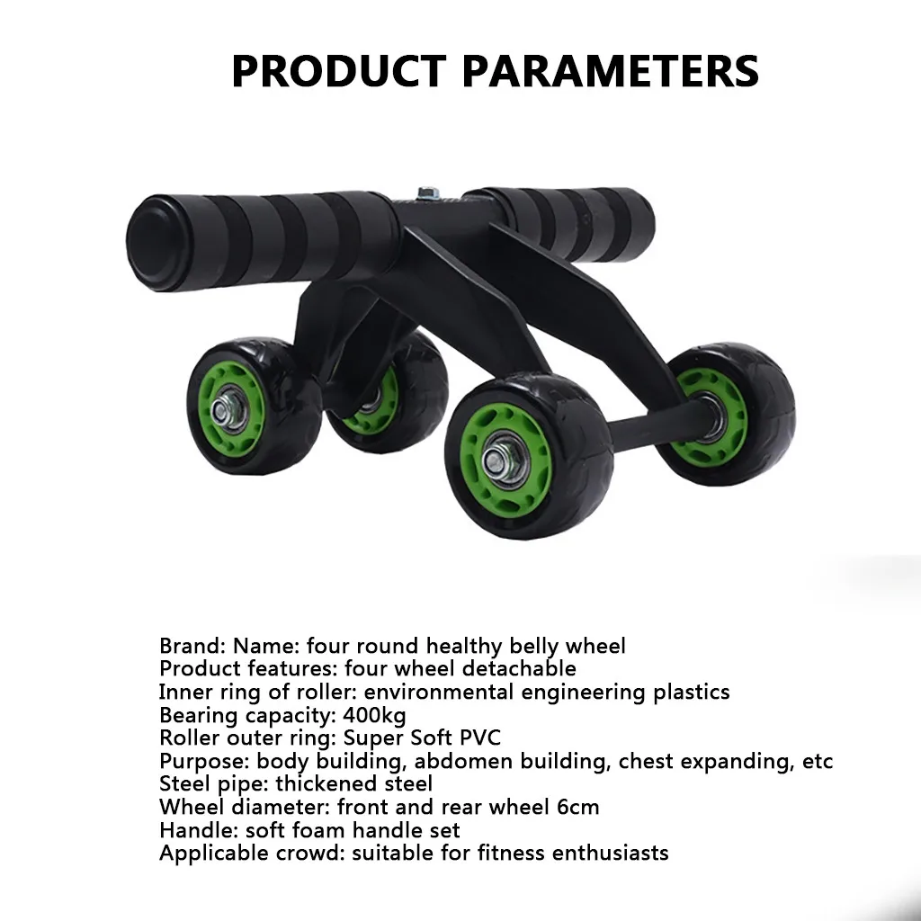 HIINST 4 rollers Ab Roller abdominal muscle training machine home gym machine belly equipment Home Sport Training Equipment 427