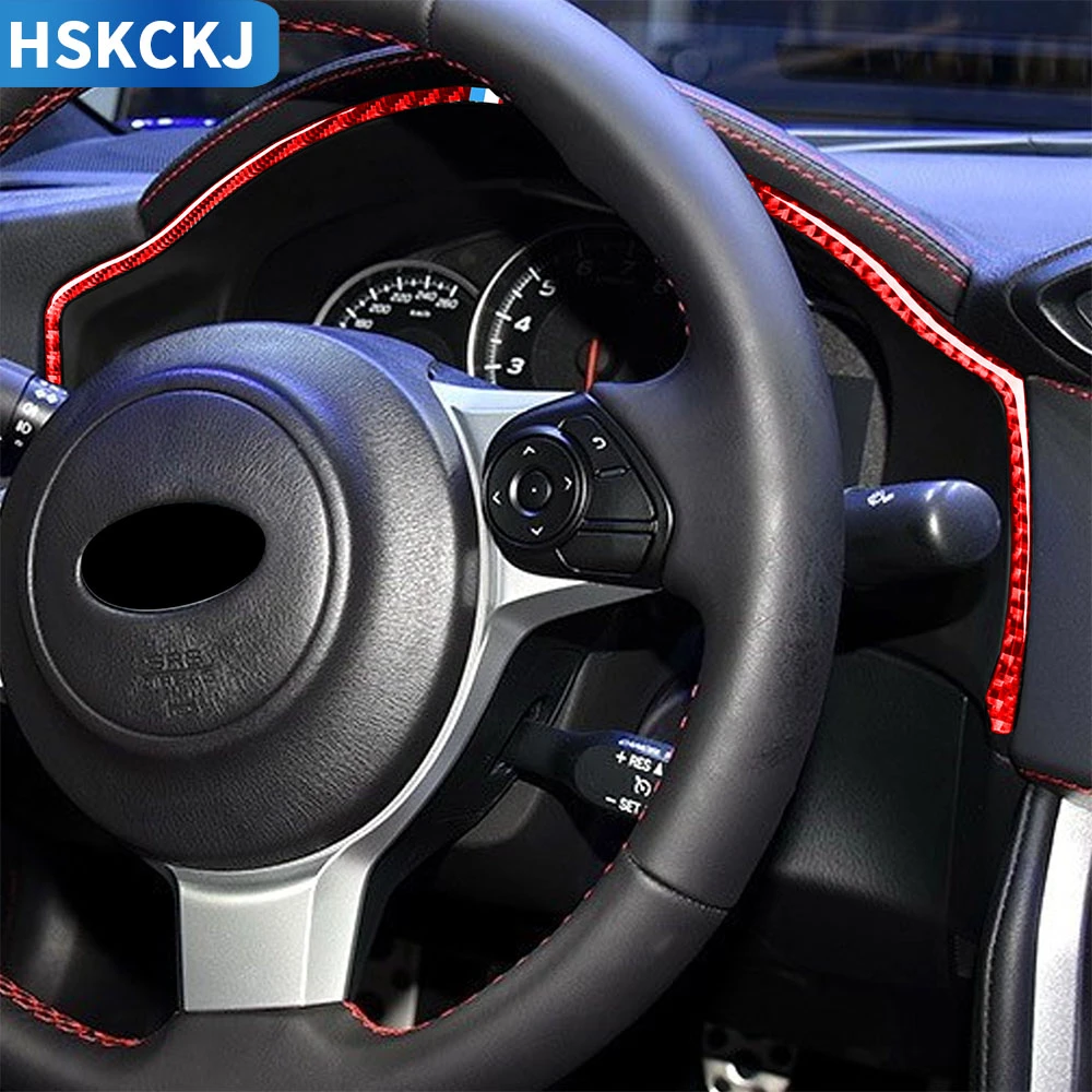 For Toyota 86 Gt86 Subaru Brz 17 18 19 Carbon Fiber Stickers Instrument Speedometer Decoration Strip Car Accessories Interior Mouldings Aliexpress