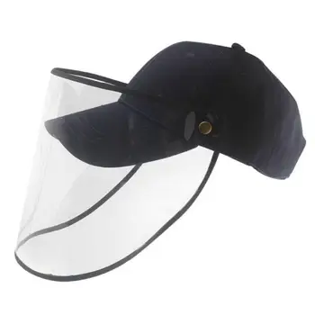 

Anti Droplet Dust-proof Full Face Covering Detachable Mask Visor Shield Baseball Cap Hat Anti Splash Protective Mask
