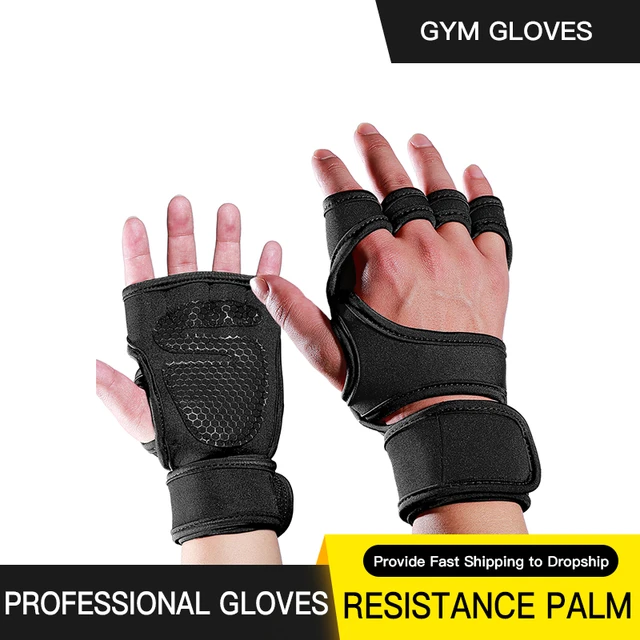 Guantes Para Ejercicios De Peso Para Hombre Y Mujer, Manoplas De Medio Dedo  Para Levantamiento De Pesas, Entrenamiento De Culturismo, Deporte,  Gimnasio, Fitness, Ropa - Guantes Y Manoplas - AliExpress