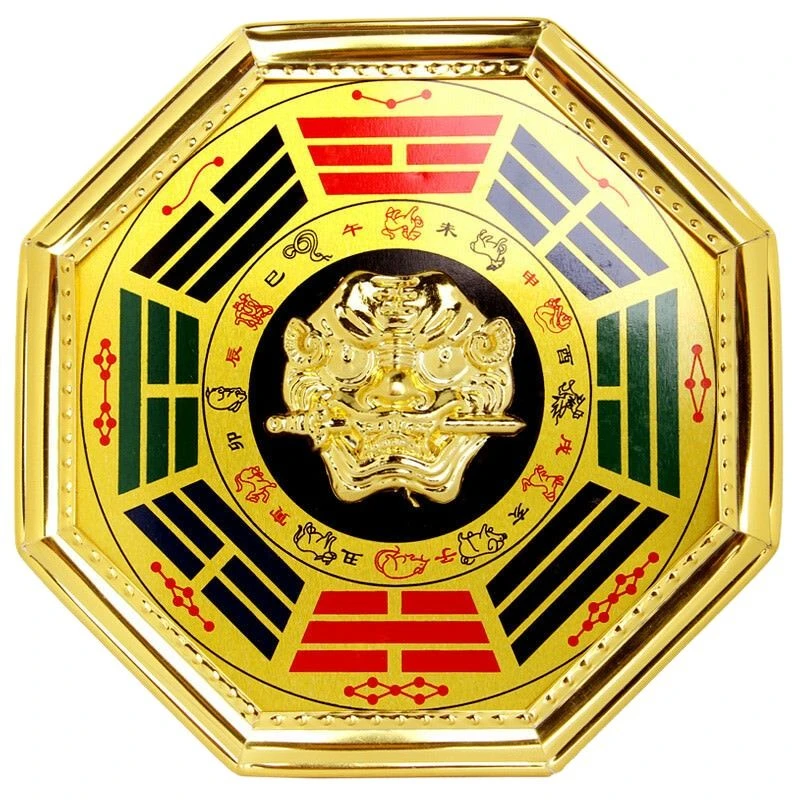 Miroir Chinois Feng Shui Taiji Dore 8 Diagrammes Et Douze Miroirs Du Zodiaque 7 8 Pouces Aliexpress