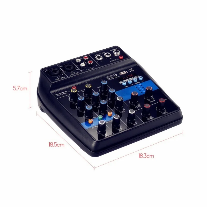 

Home Use Practical Durable High Quality Live With Reverb With Amplifier USB Professional Mixer