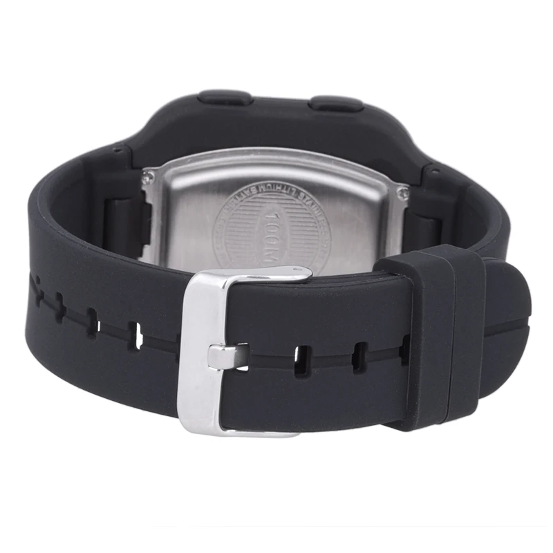 Men Women Dual time Sports Watch Multifunction Digital Watch 5 Groups of Alarms Waterproof 100m Swimming Diving Wristwatch