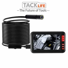 TACKLIFE 10 м промышленная камера-эндоскоп с 4,3 дюймовым экраном 1080P эндоскоп 8 светодиодов перезаряжаемый литиевый аккумулятор бороскоп