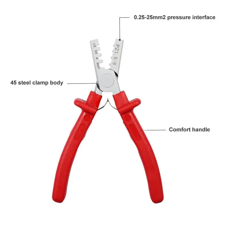 Обжимные клещи для зачистки проводов кабеля изоляции терминалы щипцы для наращивания волос электрические Зажим инструменты для снятия изоляции провода щипцы плоскогубцы - Цвет: Red