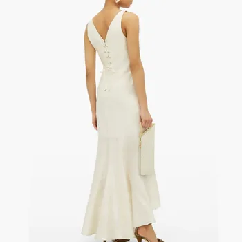 

2020 New Summer Women Bandage Dress Vestidos Sexy V Neck Sleeveless Ruffles Night Club Celebrity Evening Party Dresses Female