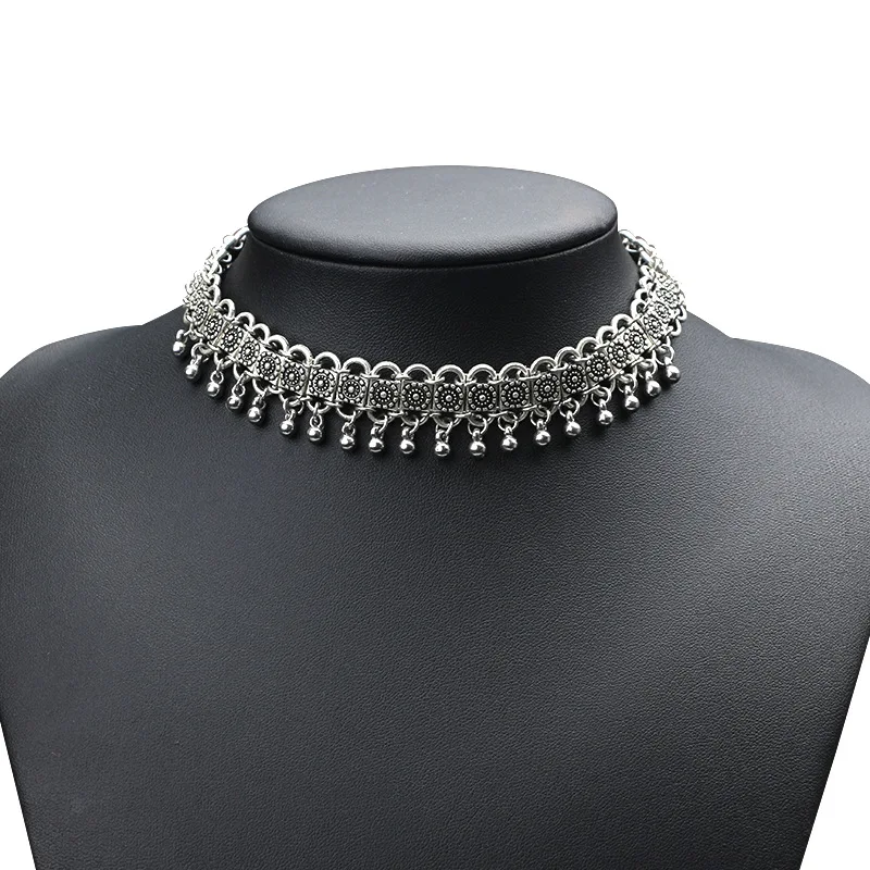 

Women Simple Fashion Tassel Alloy Lace Crochet Drop Necklace Collarbone Suitable For Beach Jewelry