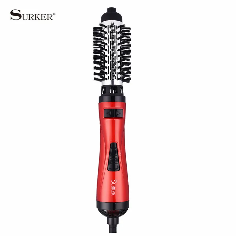 2 in 1 Professional 220V Auto Rotary 1000W Hair Blow Dryer Hair Curler Comb Hot Air Brush Straightener Styling Tools