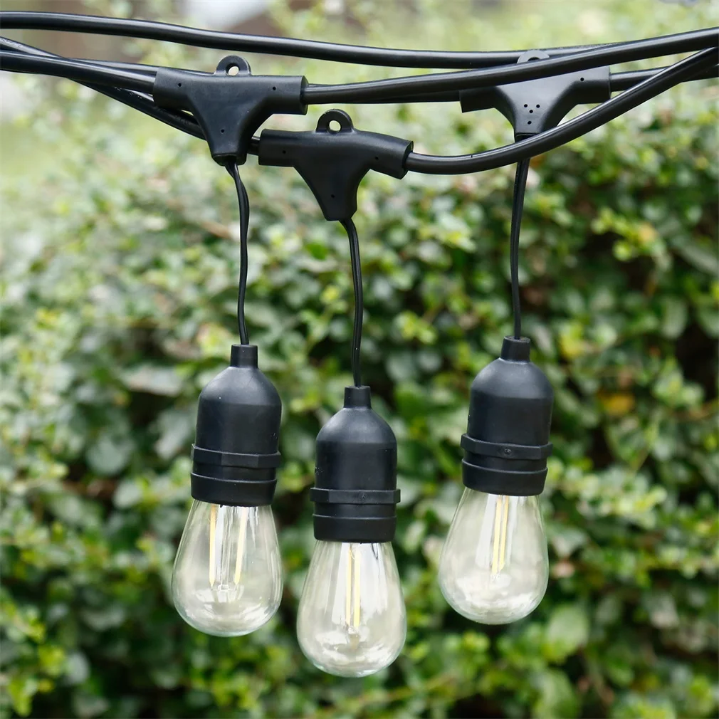 

LED Outdoor Weatherproof High-End Commercial Grade Lights- WeatherTite Technology - Includes 2-watt LED Bulbs - 50 Foot Strand