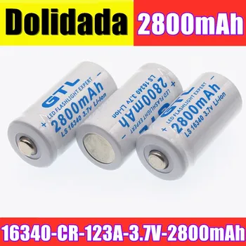 

3.7V 2800mAh Lithium Li-ion 16340 Battery CR123A Rechargeable Batteries 3.7V CR123 for Laser Pen LED Flashlight Cell