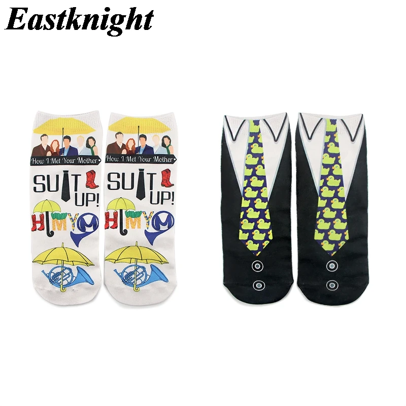 

K1484 1 Pair how i met your mother Casual Socks Invisible Autumn Socks Short Low Cut No Show Socks Cotton Funny Happy Boat Socks