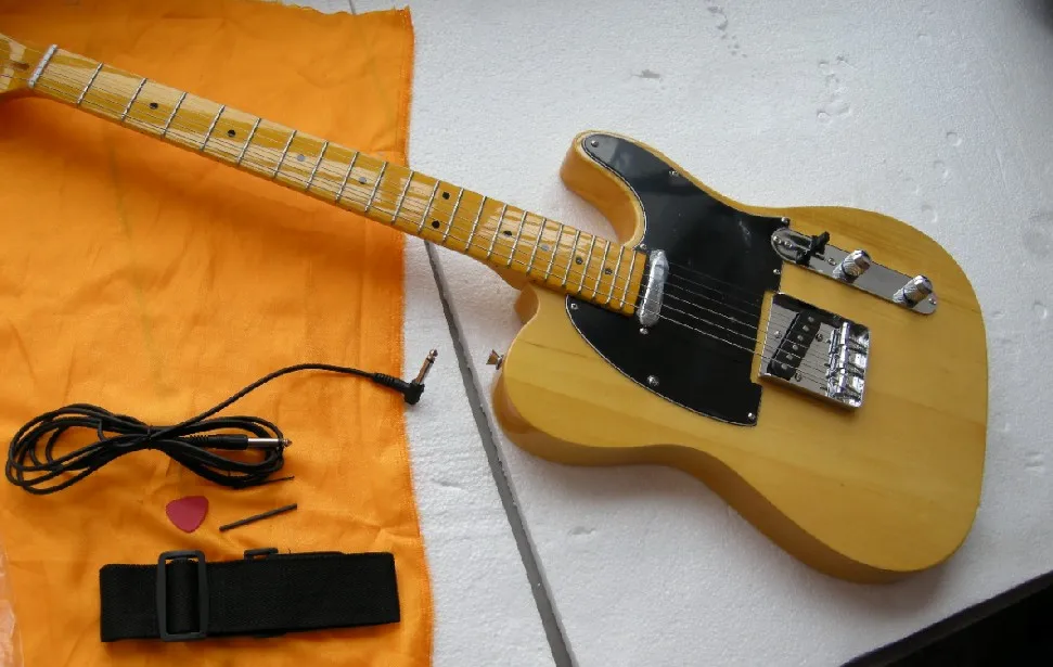 

Factory Custom free shipping High Quality Transparent Original Wood Grain Yellow TL Electric Guitar 822