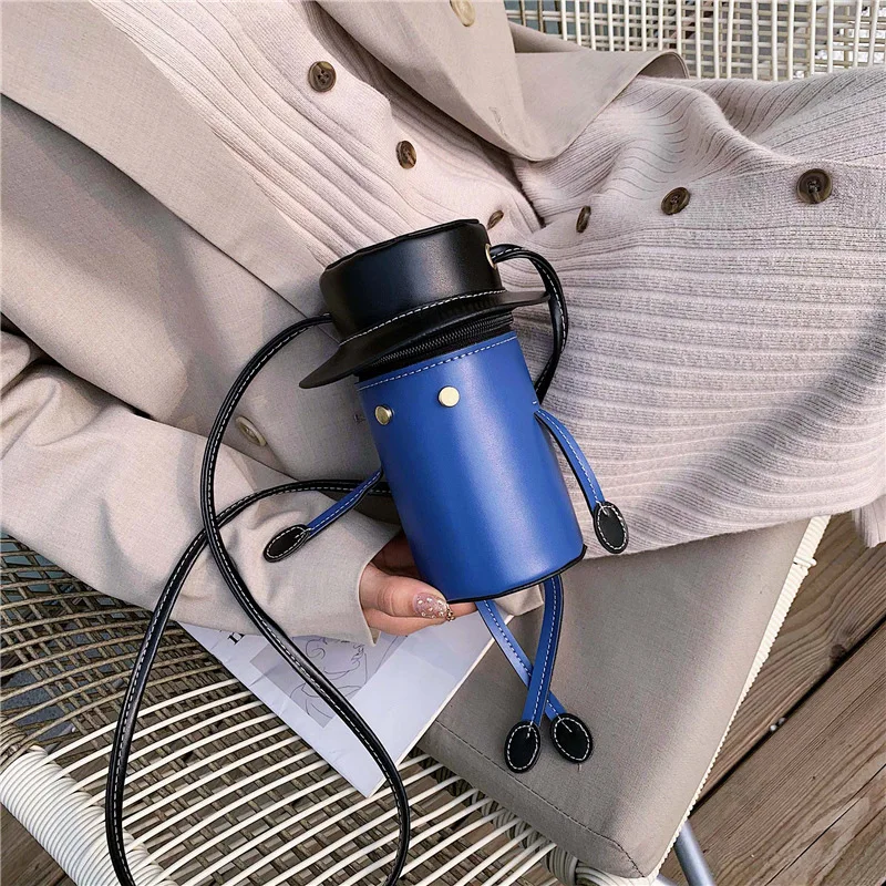 

INS Creative WOMEN'S Bag 2019 Korean-style Fashion Western Style Mini Small Bucket Bag Mini Cool Crossbody Bag Fashion