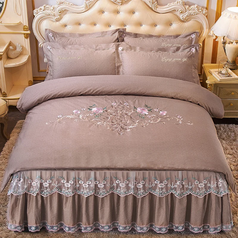 Bedding Sets Girls Beddingset Cotton Bed Linen Duvet Cover Pillowcase Ruffles Ebay