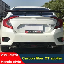 Для GT стиль спойлер из углеволокна civic- Honda civic перфорированный задний крыло Материал FRP багажник автомобиля 4 двери спойлер хвост