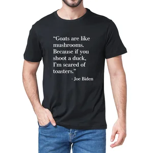 Unisex 100% Cotton Joe Biden Funny Quote Tee Trump 2024 Political Men's Novelty Oversized T-Shirt Women Casual Streetwear Humor