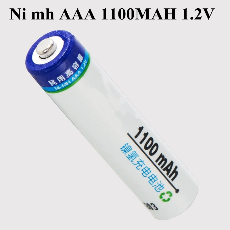 1.2v AAA Batteries 1100mAh Ni MH Batteries Rechargeable Battery with