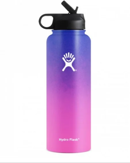 ss bottle Нержавеющая сталь бутылка для воды гидро колба бутылка для воды с вакуумной изоляцией широкий рот Путешествия Портативная термальная бутылка 32 унции/40o - Цвет: ss bottle