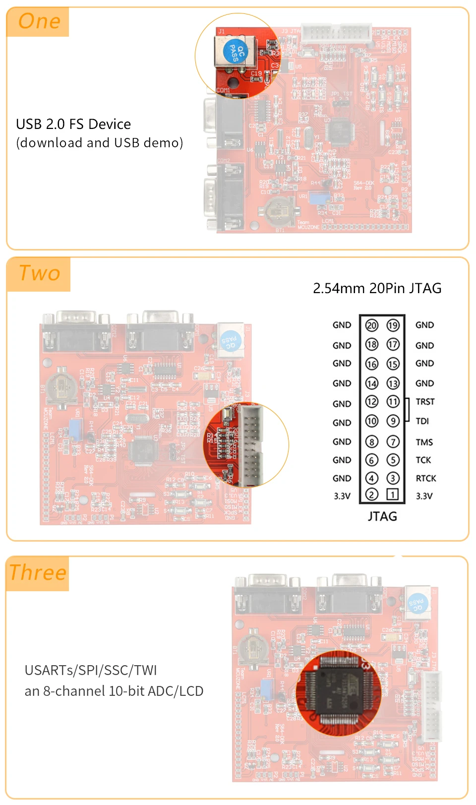 ARM7 AT91SAM7S256 DEK Development Kit USB atmel SAM7S256 7S256