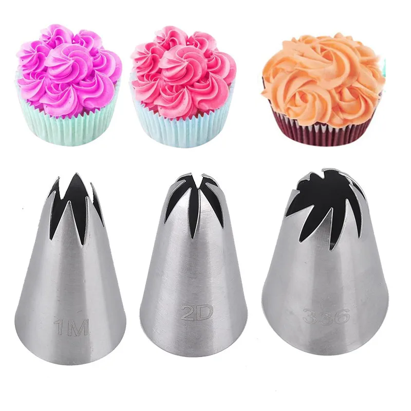 Rose Pastry Nozzles Cake Decorating Tools 3pcs/set Flower Icing