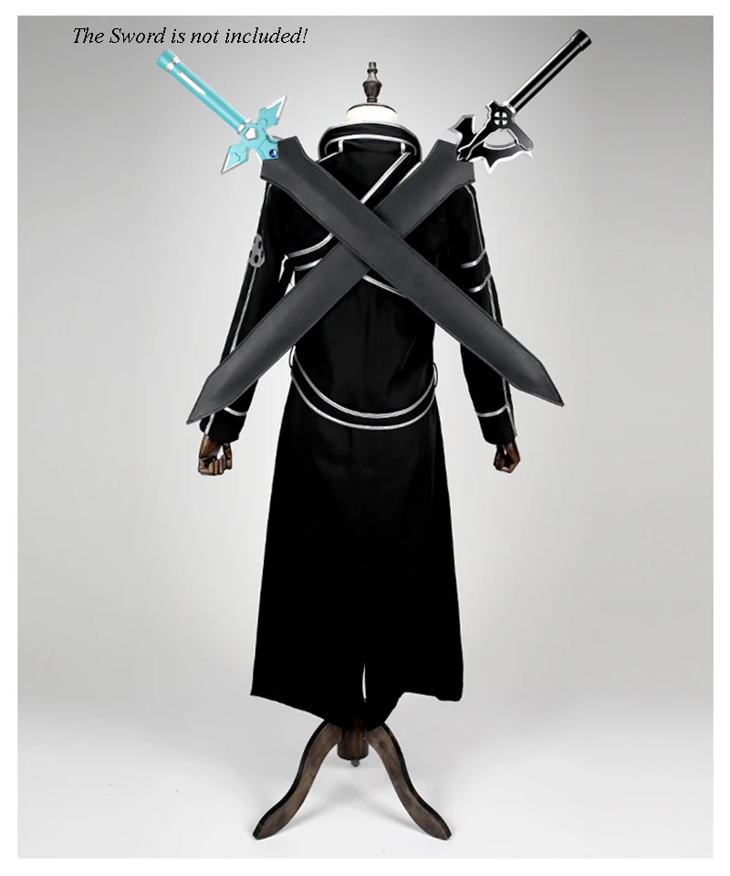 Аниме Sword Art Online SAO Kirito Kirigayae костюмы для косплея длинное пальто полный комплект