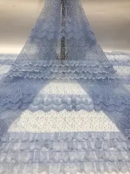 

High Quality Nigerian Milk Silk Lace For African Tulle Mesh Lace Fabric France Cord Lace For Party Wedding Dress FZ910