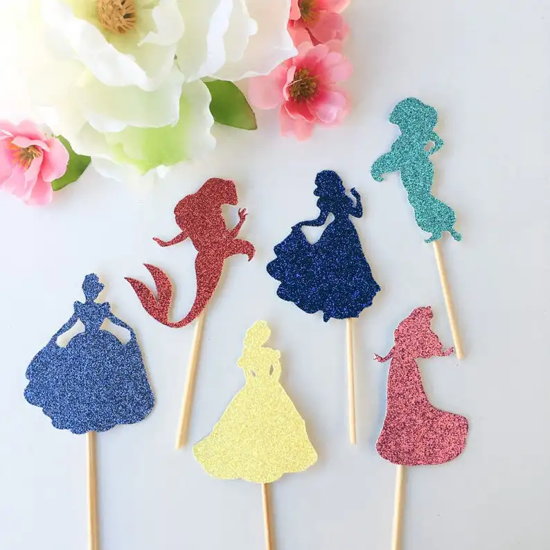 Personalizzare Principessa Cake Topper Partito Decor | Principessa Del Partito | Principessa Cake Topper Centrotavola | Castello Topper Un Pezzo