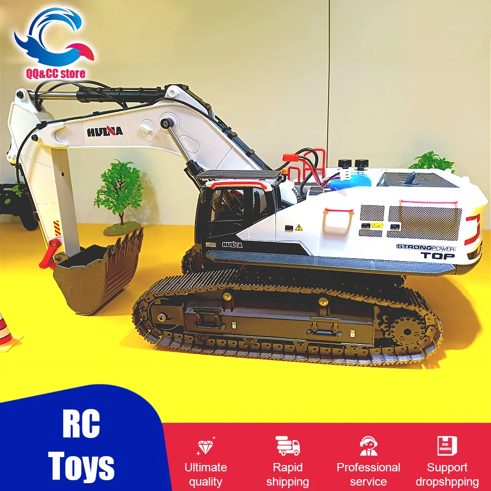 

Huina 1/14 1594 RC Excavator Truck Crawlers Alloy 2.4Ghz Radio Controlled Car 22 Channel Construction Vehicle Toys for Boys