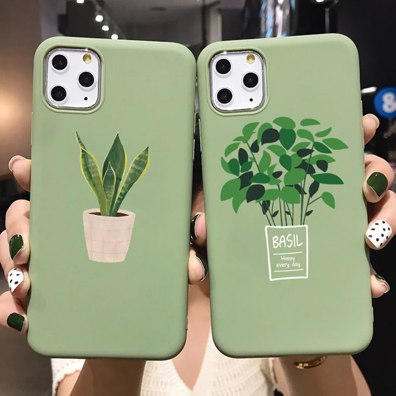 Зеленый чехол для iPhone 11 Pro X XS Max XR 10 чехлы 6 s 7 6S 8 Plus 5 5S SE 2020 мягкий из ТПУ | Мобильные
