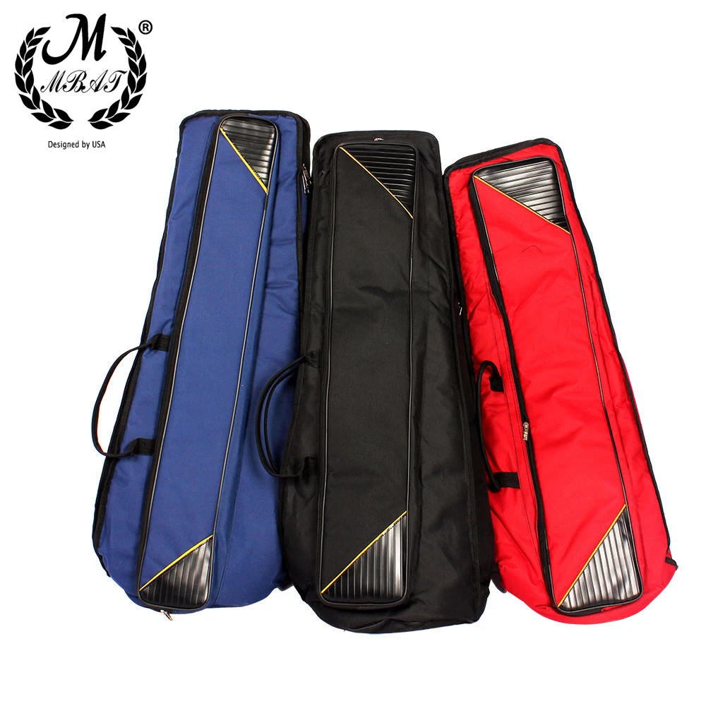 M MBAT Trombone Gig Bag Water-Resistant Oxford Cloth Backpack Case Cotton Adjustable Shoulder Straps Tenor Trombone Accessories