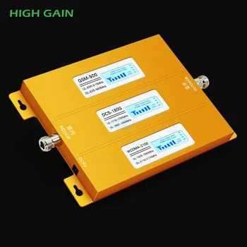 

Amplifier Repeater Signal-Booster Tri-Band 2100 Cell-Phone Cellular DCS 1800 GSM 900 4G-3G-2G FROM HWATEL SZ Raw factory