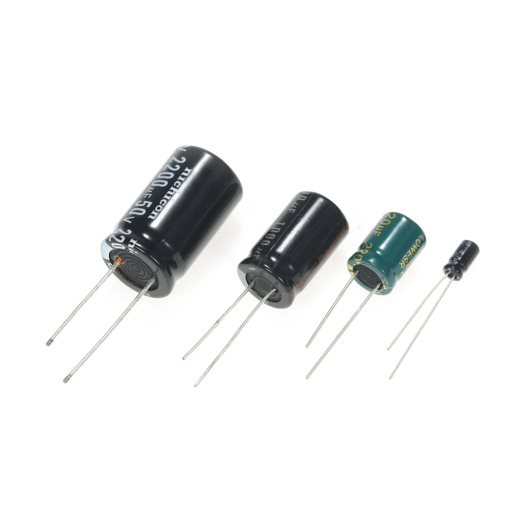 Electrolytic Capacitors Components Conductors Tools Set 15 Value 50V 1uF-2200uF