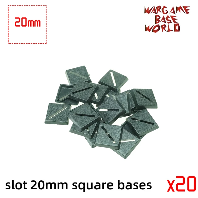 wargame base world - slot 20mm square bases 1