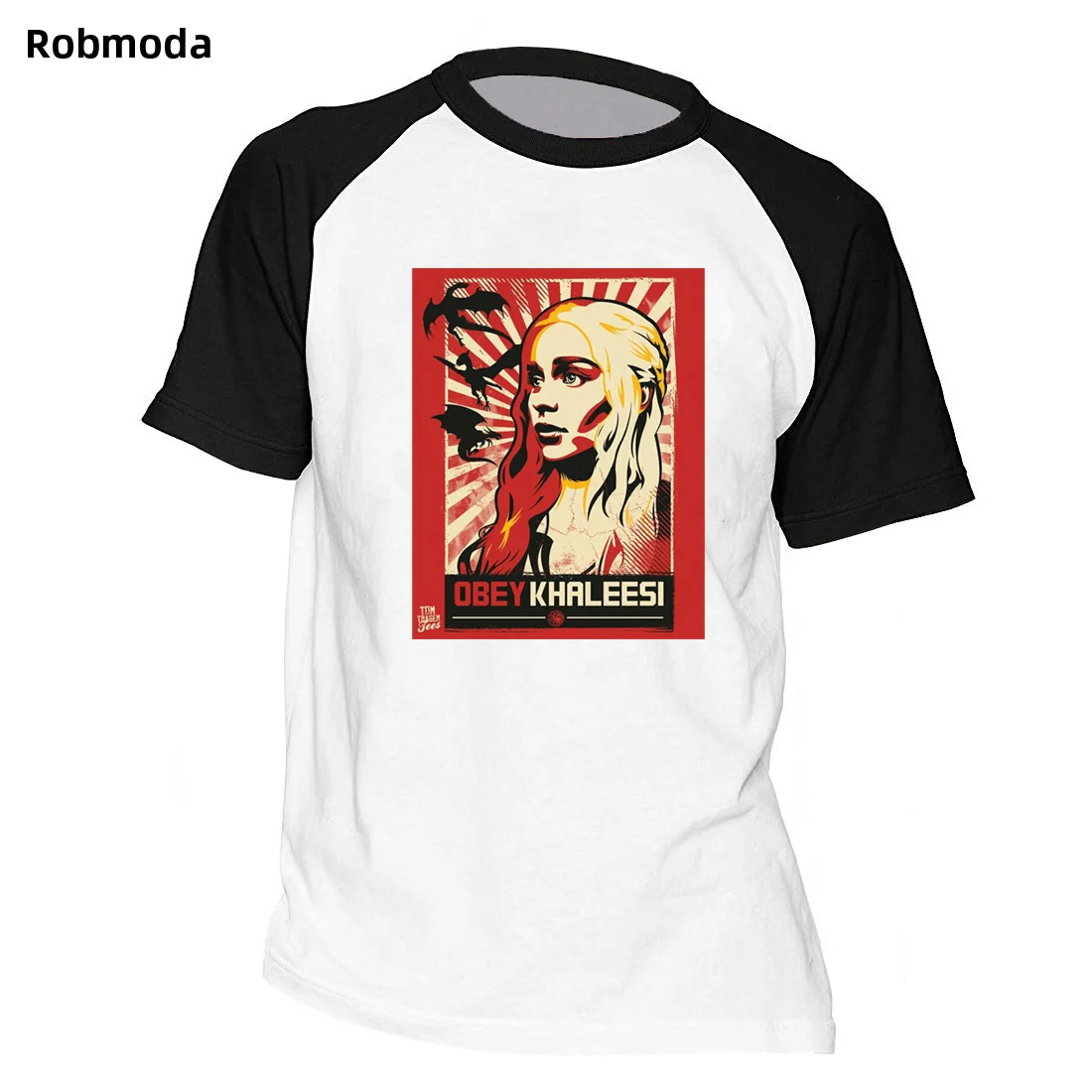 

2019 Summer Men's Raglan T-shirt Khaleesi Daenerys Targaryen Mother Of Dragon Game Of Thrones Tshirt Cool Harajuku Streetwear