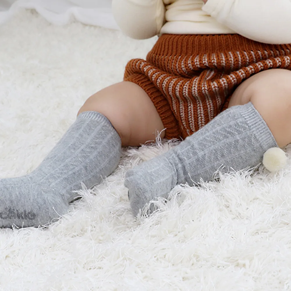 Newborn Baby Girls Socks Kid Girl Boy Anti-slip Baby Socks Hairball Cute Infant Toddler Baby Socks Niekousen Meisje Dropshipping