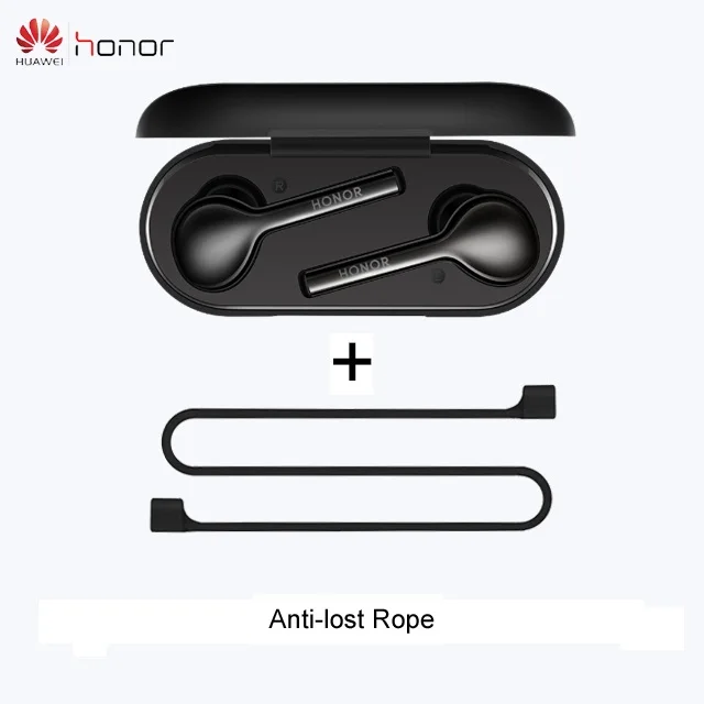 HUAWEI honor FlyPods lite Bluetooth 4,2 Водонепроницаемая гарнитура IP54 Беспроводные наушники с микрофоном с двойным управлением - Цвет: Podslite black rope