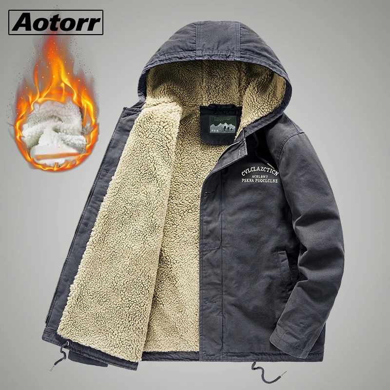 bomber jacket men 2021 New Winter Warm Jacket Men 100% Cotton Thick Fashion Casual Men Parkas Coat Military Windproof Hooded Wool Jackets Outwear mens waterproof jacket
