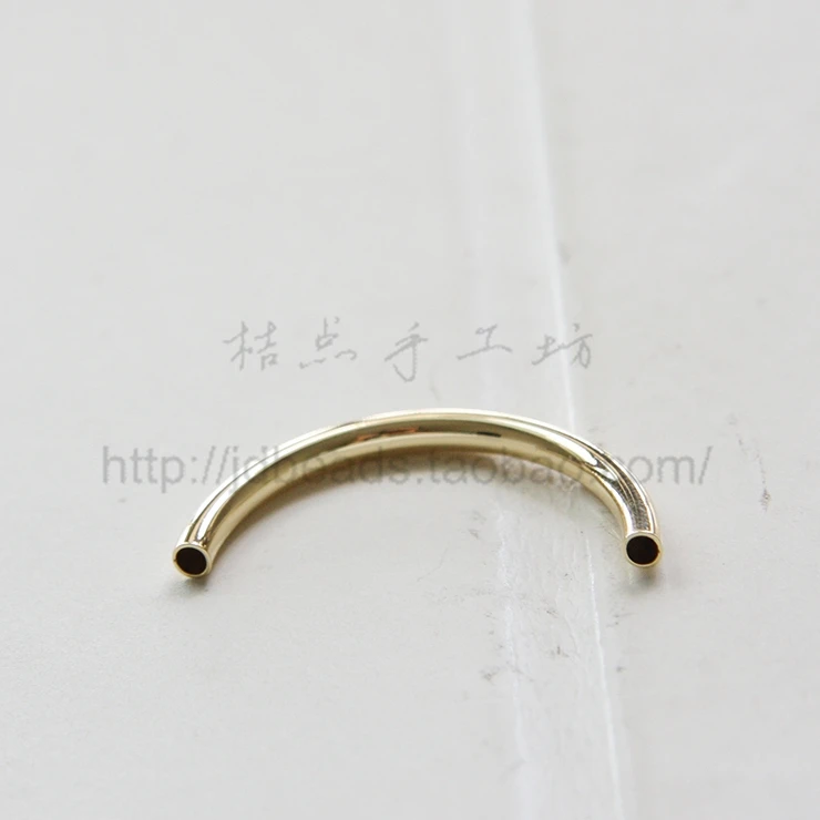 Open Circle 3x35mm CW-3064C-S-411 Half Circle 10pcs Raw Brass Curved Tube Open Circle 3x35mm CW-3064C-S-411 Half Circle 10pcs Raw Brass Curved Tube