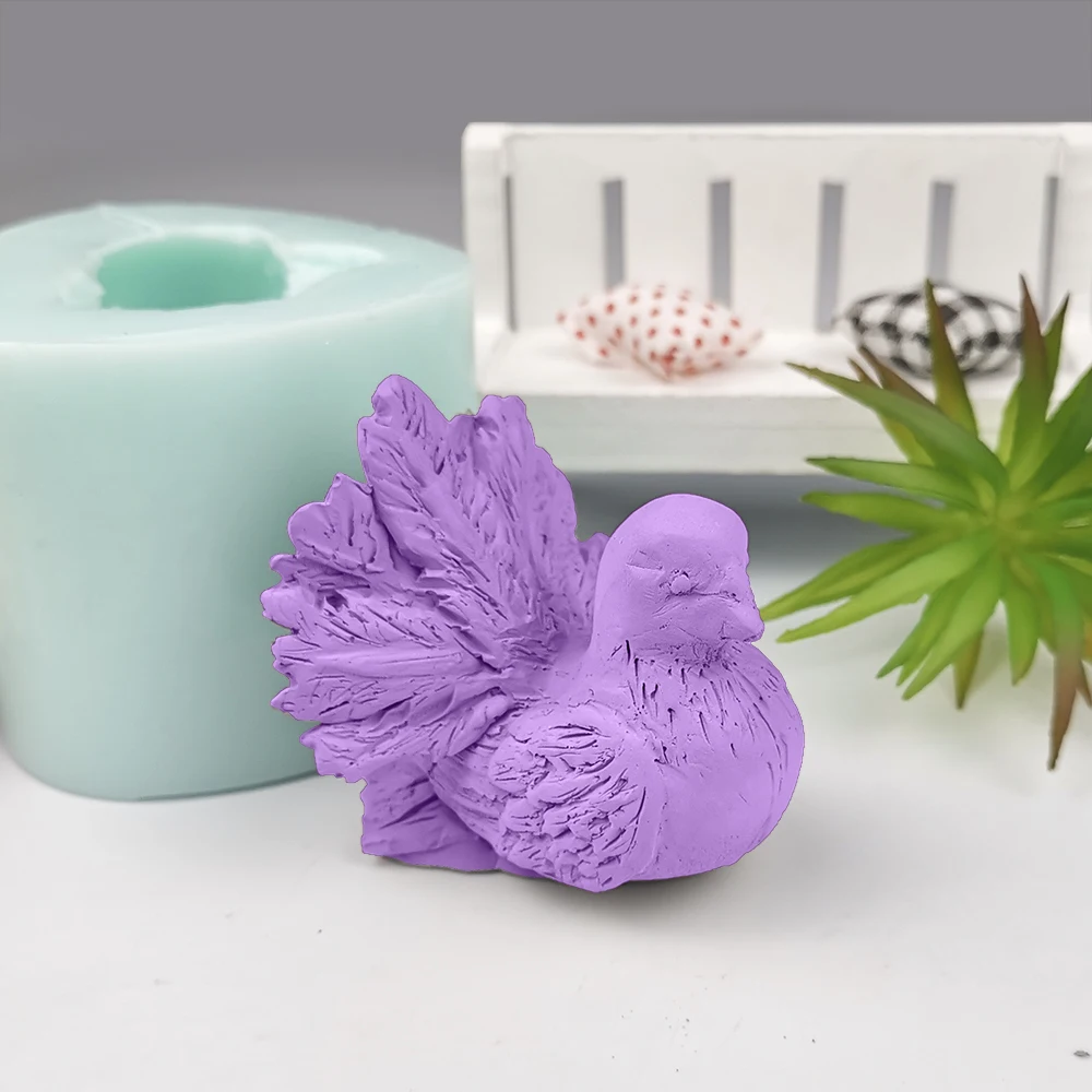 

DW0225 PRZY Silicone Wedding Birthday Candle Mold 3D Animal Bird Pigeon Moulds Dove Soap Molds Clay Resin Moulds