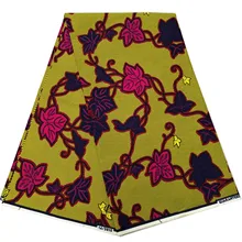 Хлопок настоящий шотландский вощеный хлопок стиль ткани Анкара ткань Африканская настоящая восковая печать свадебное платье V 765