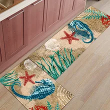 2 шт. Коврики для кухни Морская жизнь серии морские лошади коврики для входа в дорогу ванная комната Гостиная дверные коврики домашний декор