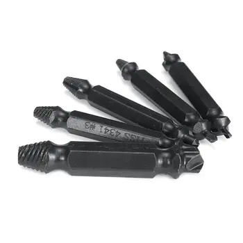 

6PCS/set Double Side Drill Out Damaged Screw Extractor Out Remover Handymen Broken Bolt Stud Removal Tool Kit #0 #1 #2 #2 #3 #4