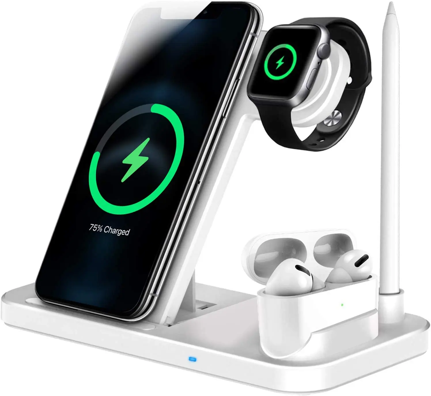 charging pad 4 in 1 Wireless Charger Stand Dock For iPhone 13 12 11 Pro Max XS XR X 8 Apple iWatch 7 SE 6 5 Airpods Pro Fast Charging Station samsung charging station Wireless Chargers