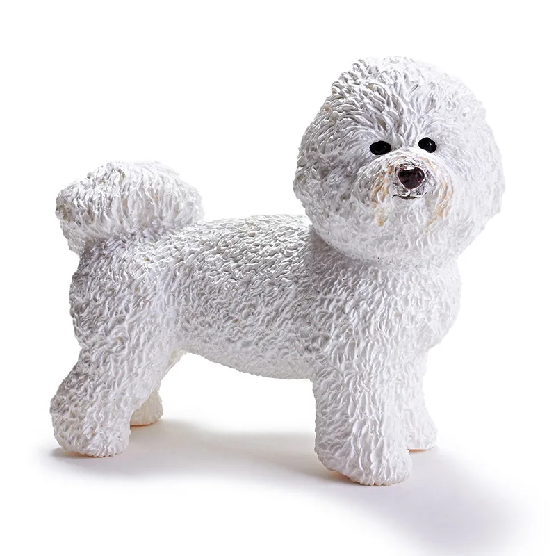 Повторный мягкий Silcone животных модель фермы животных серии 16086 кудрявый Bichon Frise