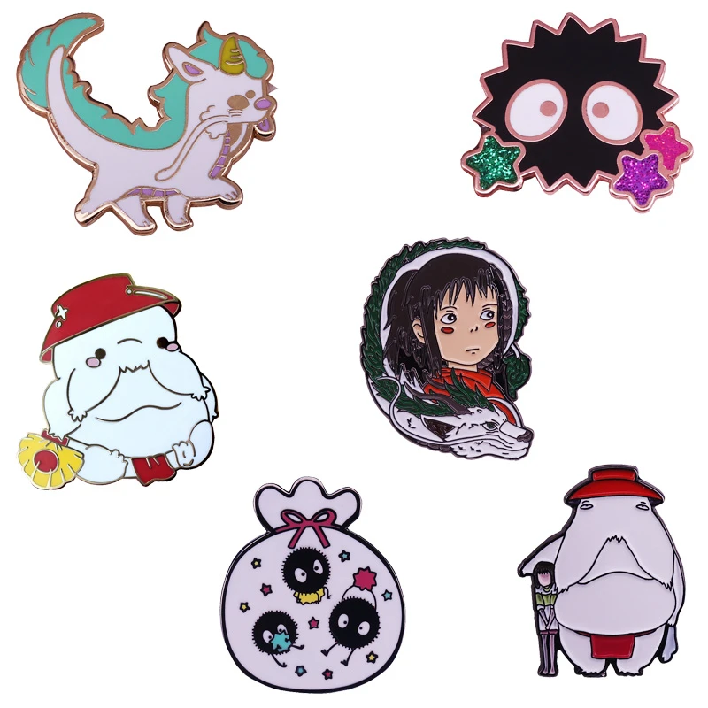 千と千尋アニメキャラクターアイコンバッジアニメファンかわいいアクセサリー ブローチ Aliexpress