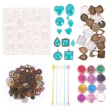 1Set Silicone Crystal Epoxy Hanging Ornaments Mold Pendant Casting Mould Handmade DIY Crafts Jewelry Making Tool