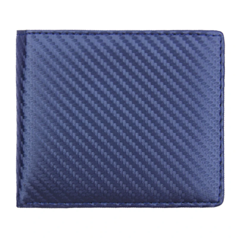 Fashion Men Wallet PU Leather Clutch Bag Thin Slim Bifold Billfold Multi-card Position Credit Card Holder Portable Male Purse - Цвет: Sapphire Blue