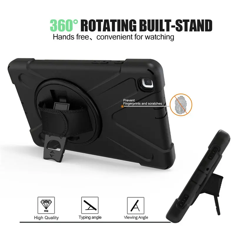 Ceny Sprawa dla samsung galaxy tab A 8.0 2019 SM T290 SM T295 T290 T295 T297 pokrywa Funda odporny na wstrząsy Heavy Duty z opaski na nadgarstek