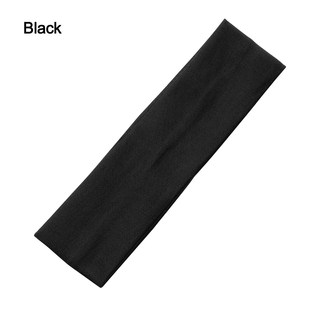 Yedtreg - Fasce nere per capelli da donna, confezione da 4, alla moda, in tessuto morbido, elastiche, per trucco, yoga, corsa, sport (set 1